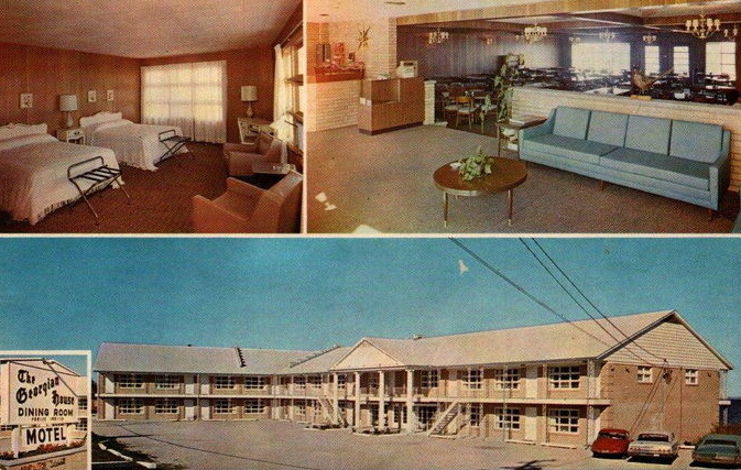 Baymont St Ignace (Georgian House) - Old Postcard (newer photo)